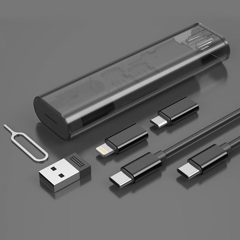 NexTECH® | Multifunctional 8-in-1 Data Cable Digital Box with SIM & SD Card Storage - NexTECH