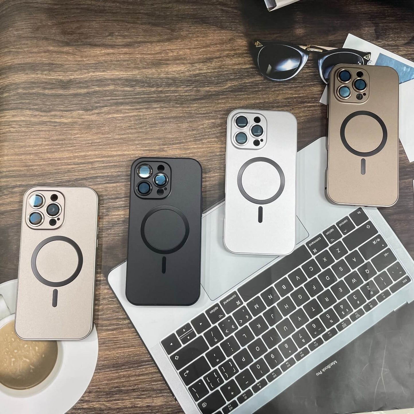 NexTECH® | Magnetic Metal Frame Shockproof Full-Cover Case for iPhone