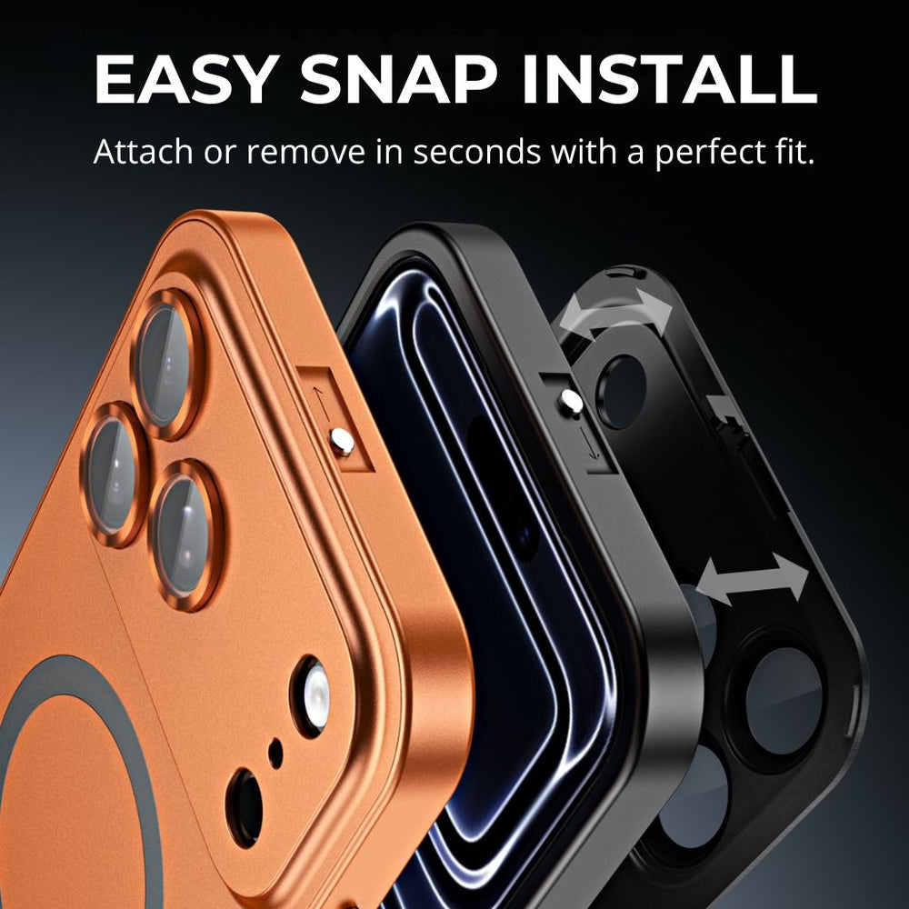 NexTECH® | Magnetic Metal Frame Shockproof Full-Cover Case for iPhone