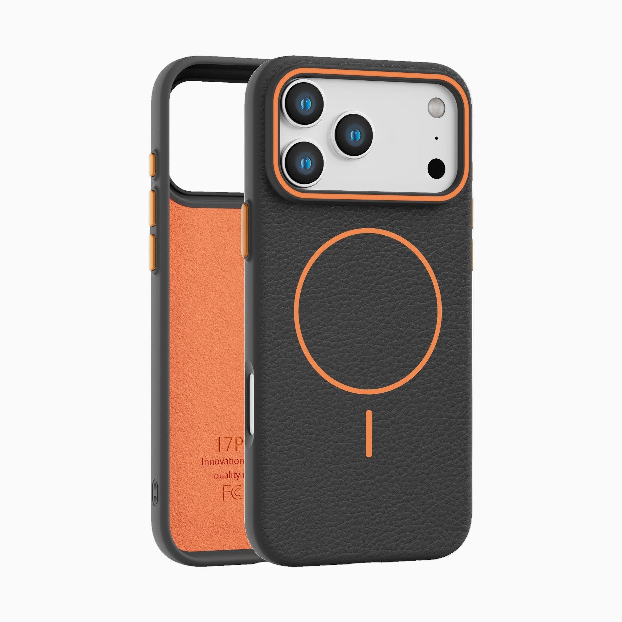 NexTECH® | Magnetic TPU Case with Litchi Texture & Flannel Lining for iPhone 17 Series