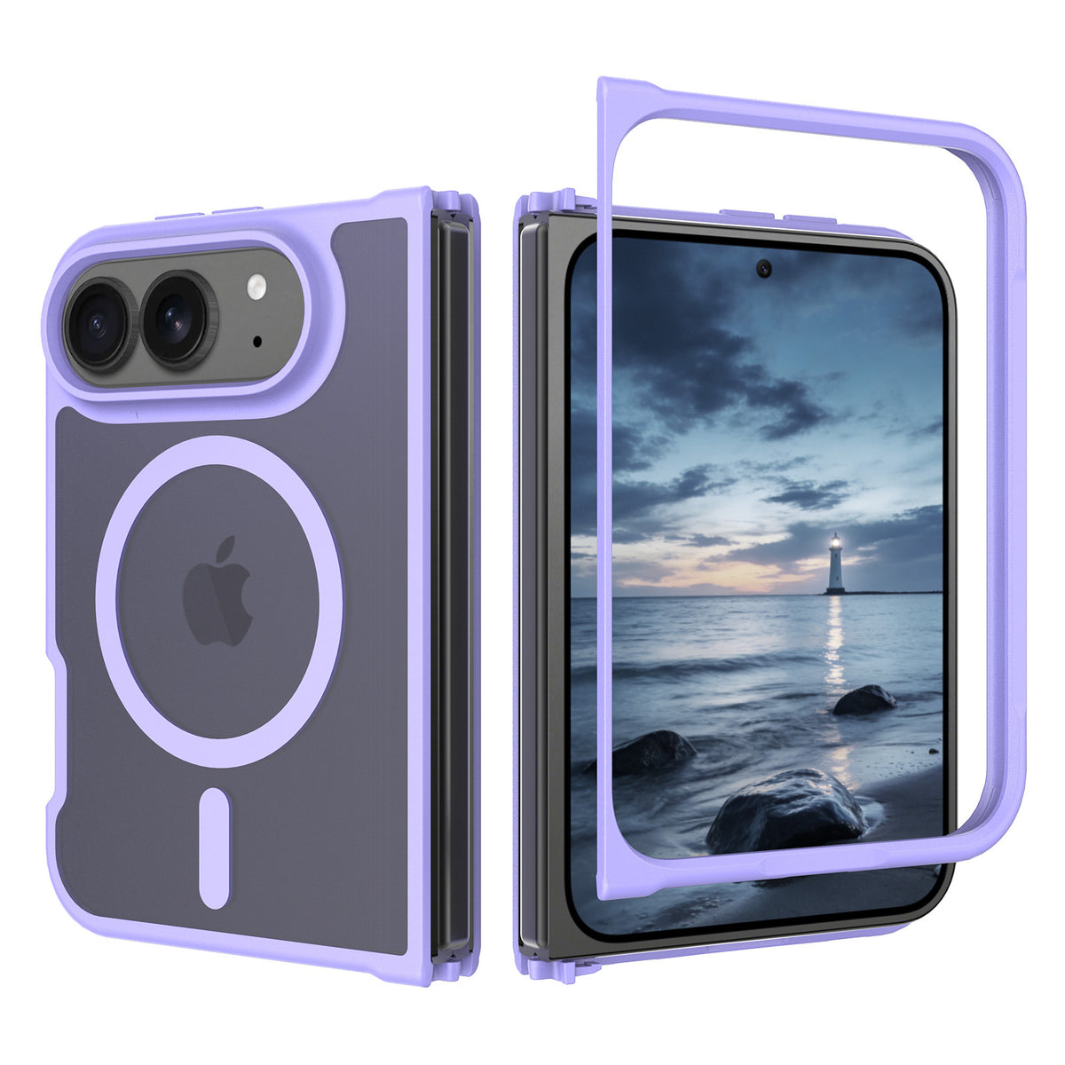 NexTECH® | Soft-Touch MagSafe Two-Piece Shockproof Case for iPhone Duo
