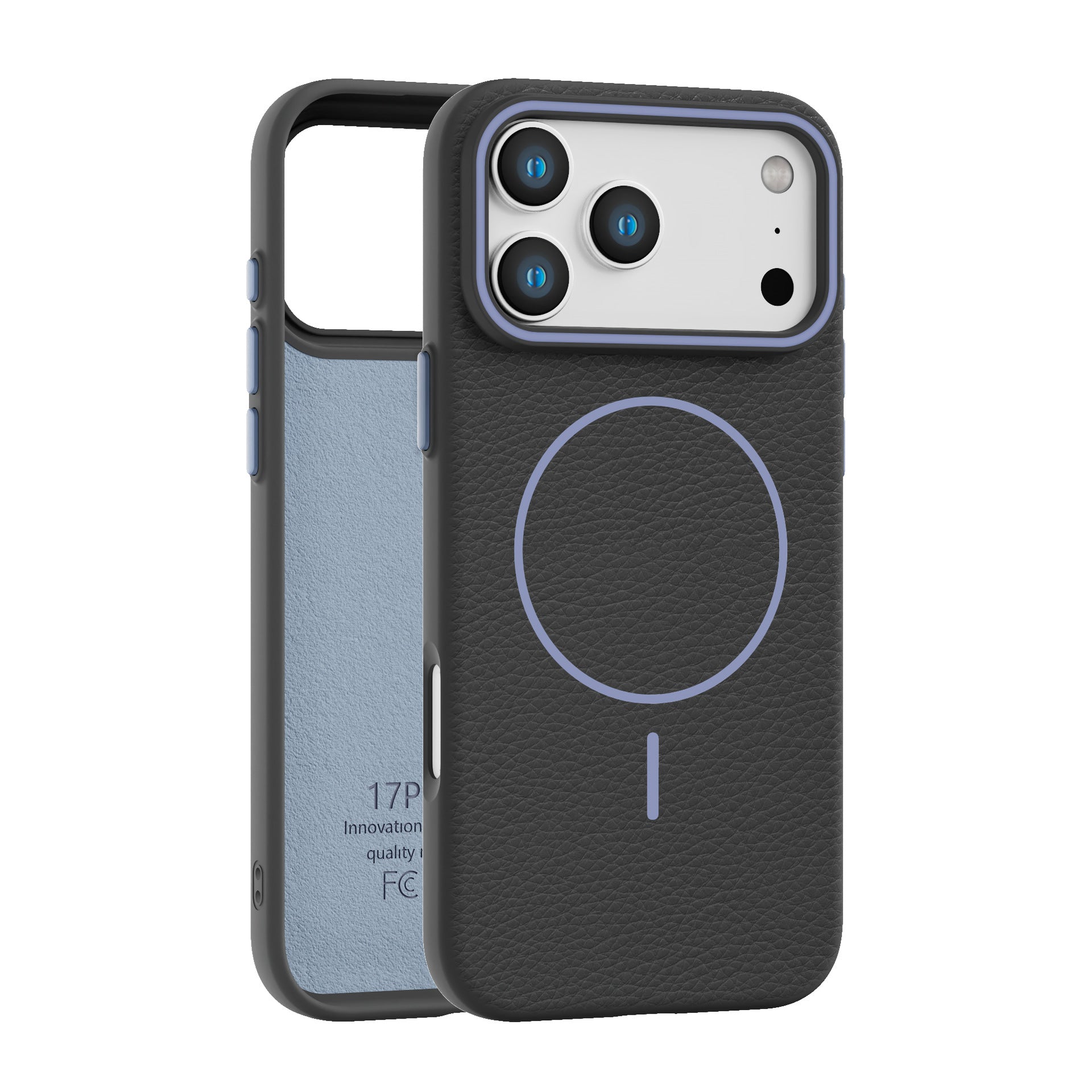 NexTECH® | Magnetic TPU Case with Litchi Texture & Flannel Lining for iPhone 17 Series