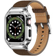 NexTECH® | Premium Leather Band with Stainless Steel Case for Apple Watch