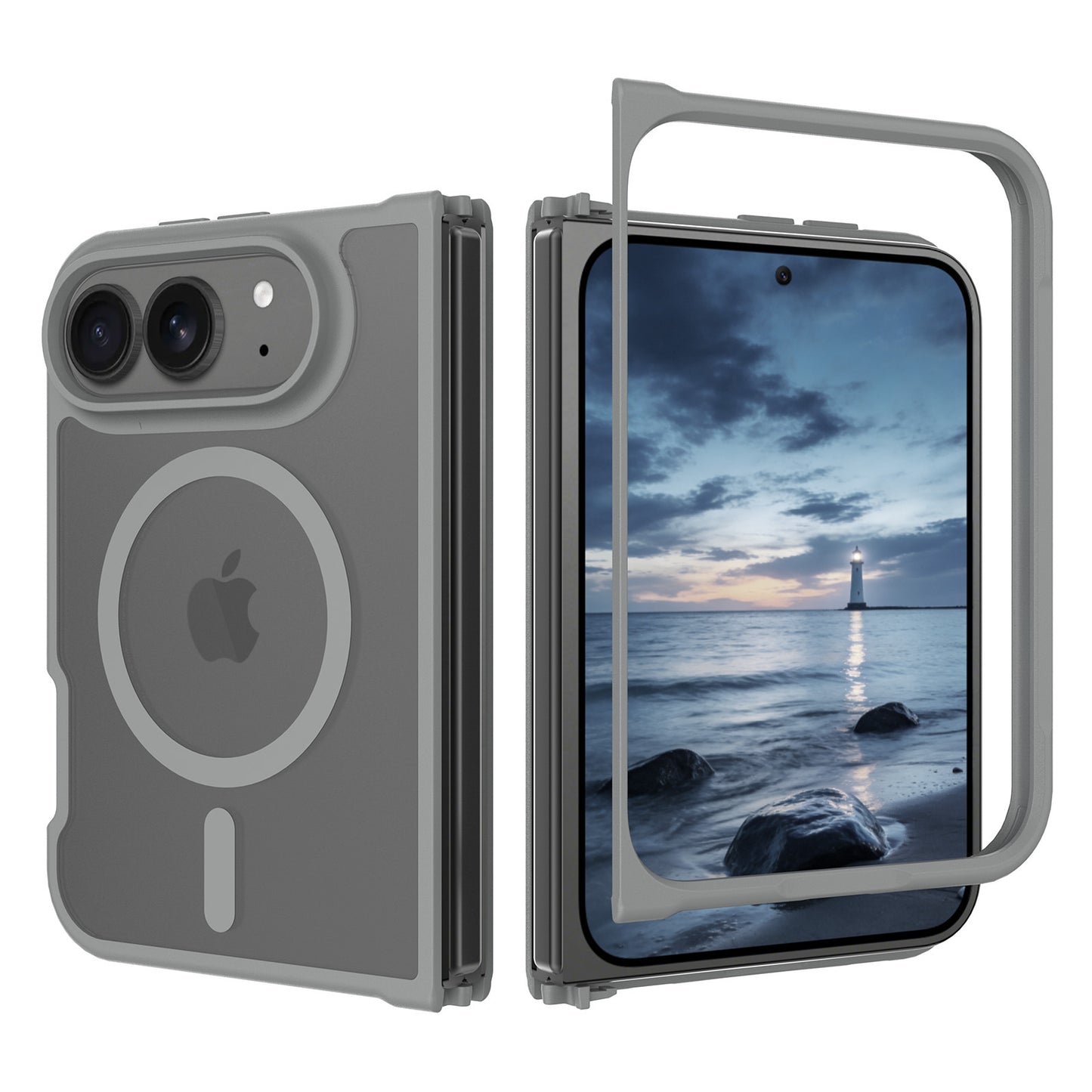NexTECH® | Soft-Touch MagSafe Two-Piece Shockproof Case for iPhone Duo