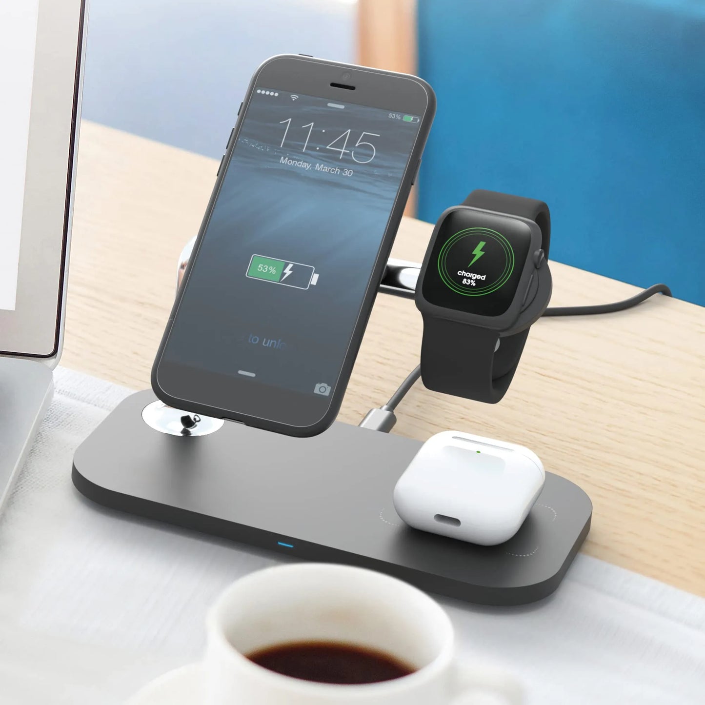 NexTECH® | Multifunction Magnetic 3-in-1 Wireless Charger for MagSafe