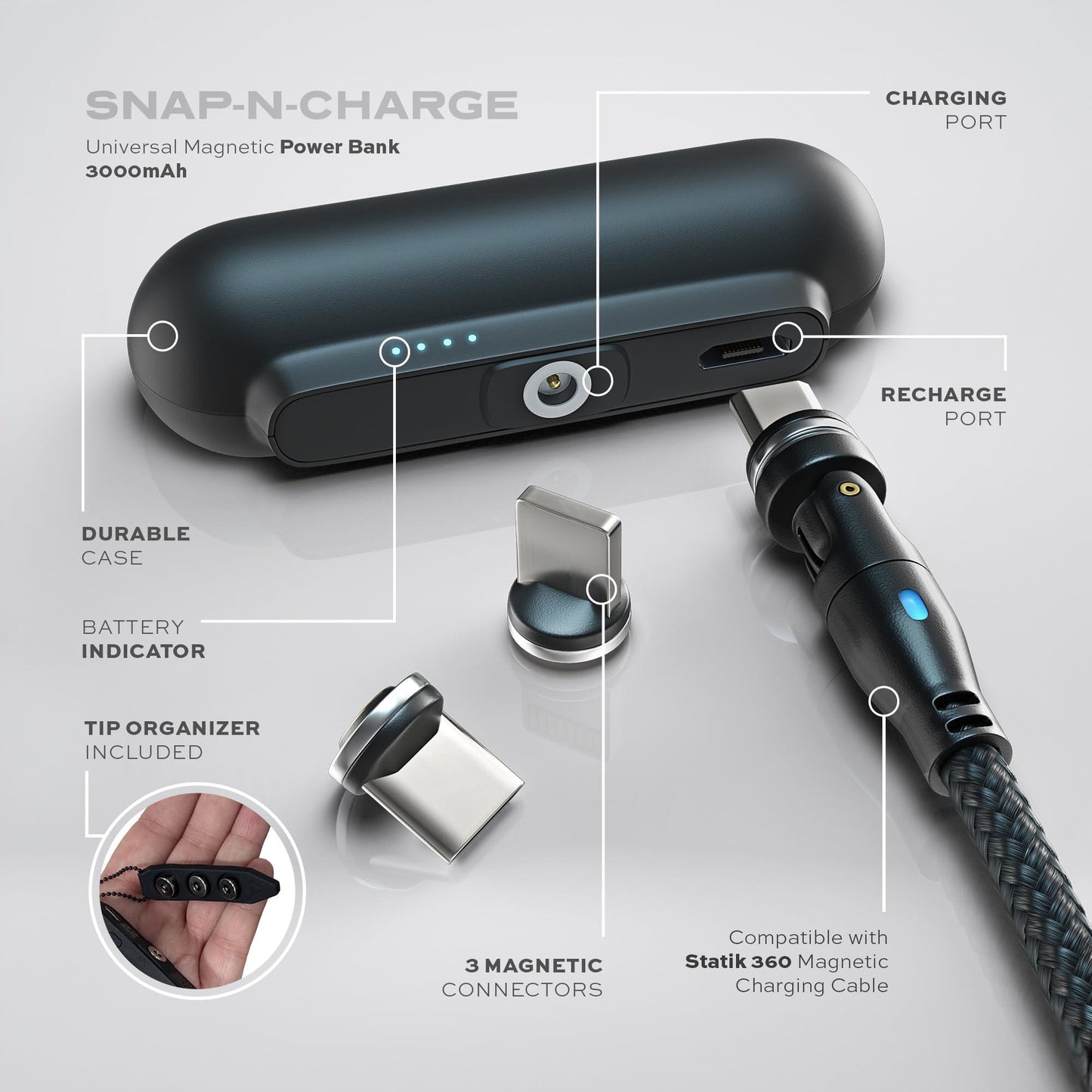 NexTECH® | Space Capsule Mini Magnetic Power Bank - NexTECH