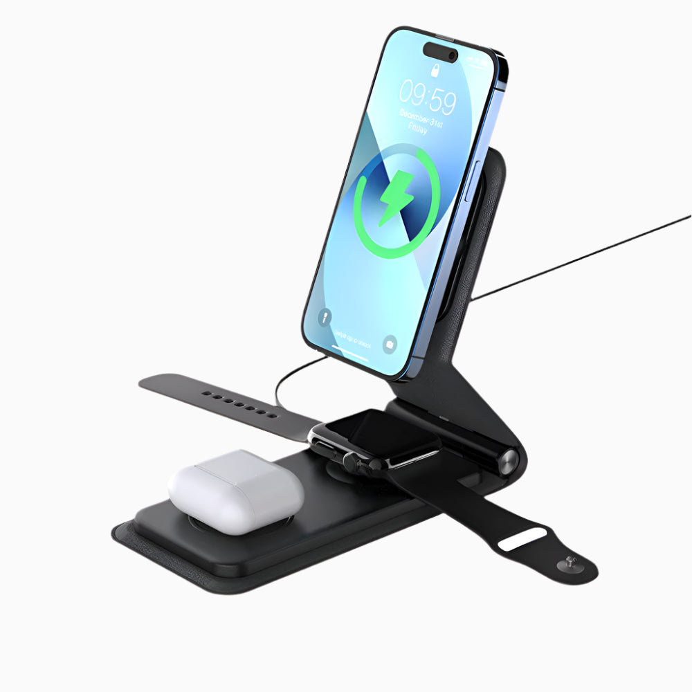 NexTECH® | 3-in-1 Foldable MagSafe Wireless Charger - NexTECH