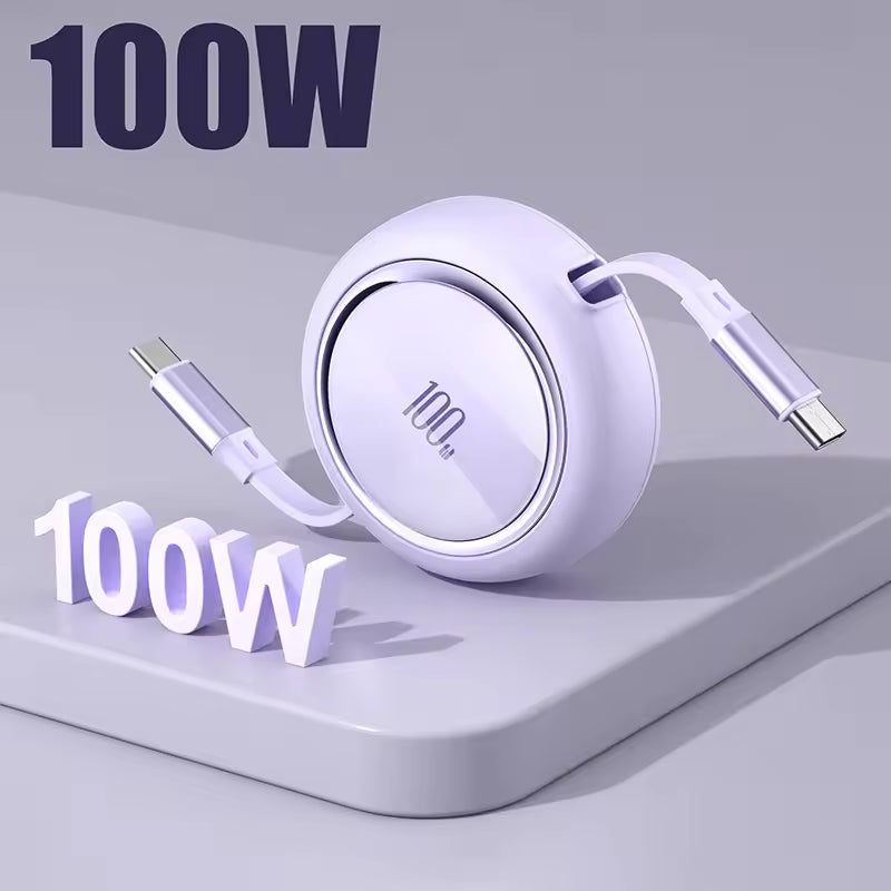 NexTECH® | 100W Fast Charging Retractable Data Cable