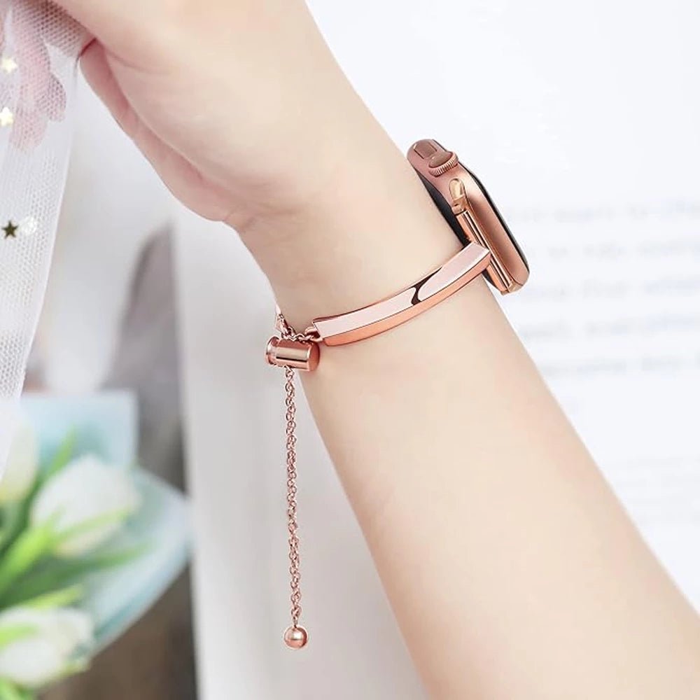 NexTECH® | Women's Slim Stainless Steel Link Band for Apple Watch