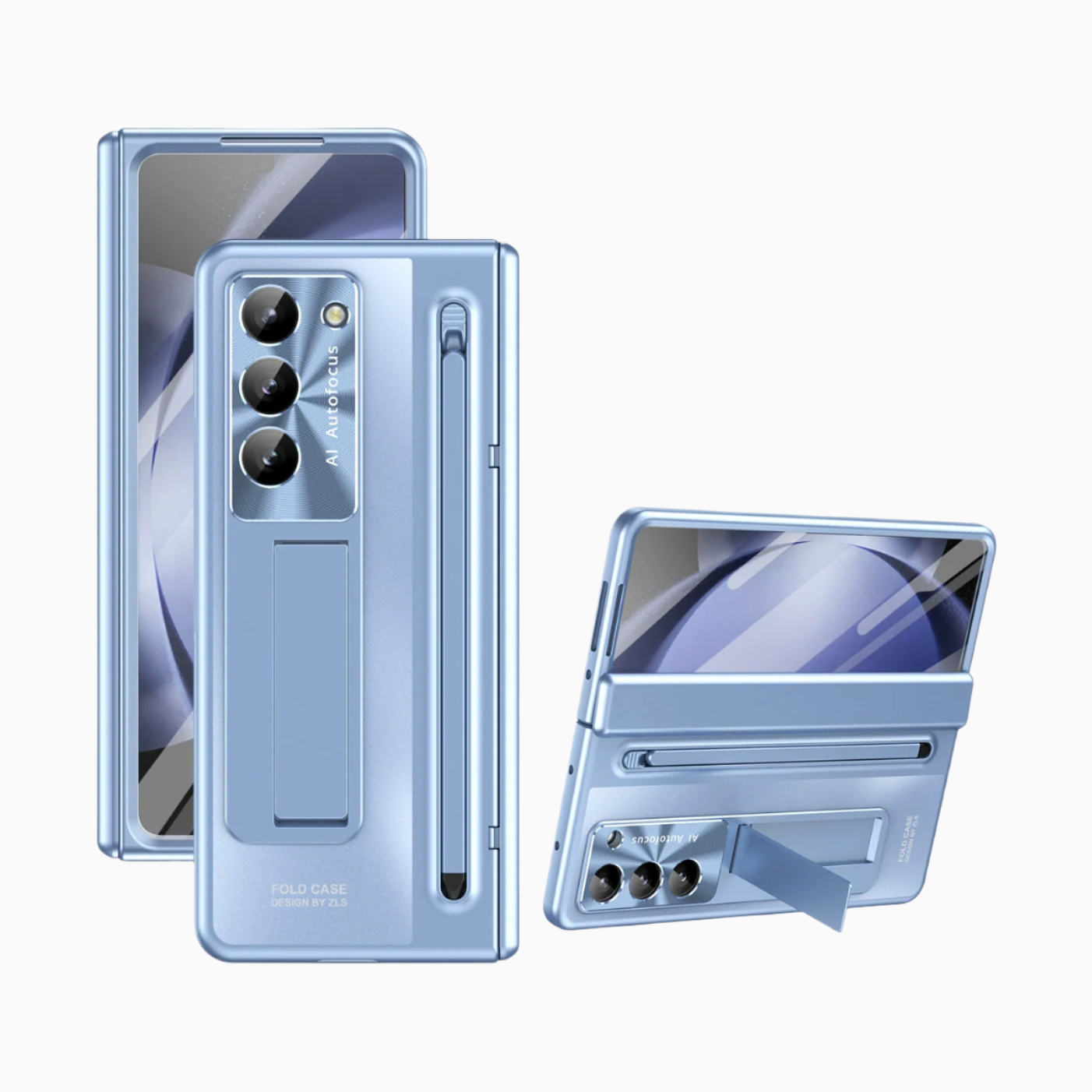 NexTECH® | Galaxy Z Fold Case with Built-in Screen Protector, Kickstand & Stylus