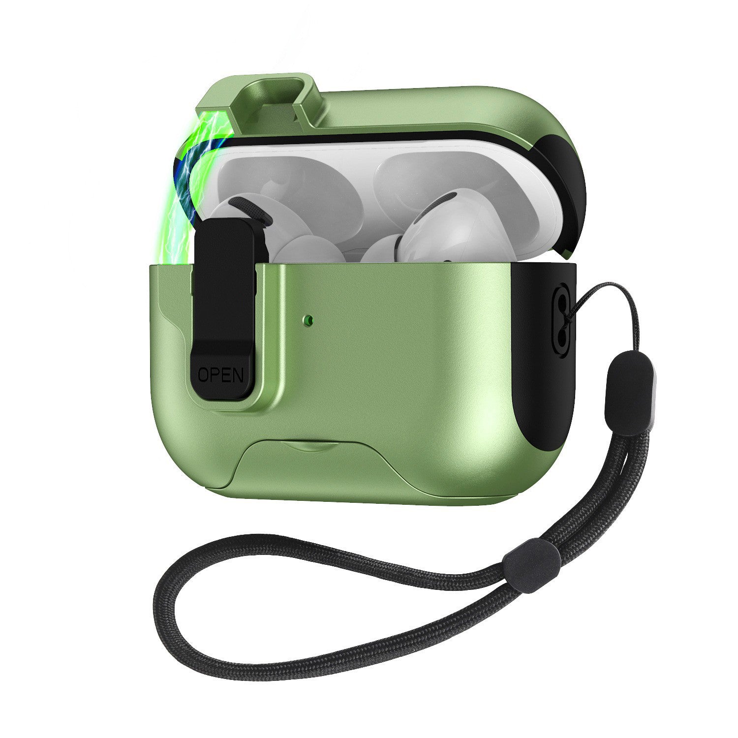 NexTECH® | Lock-Clip AirPods Pro Case with Built-in Stand