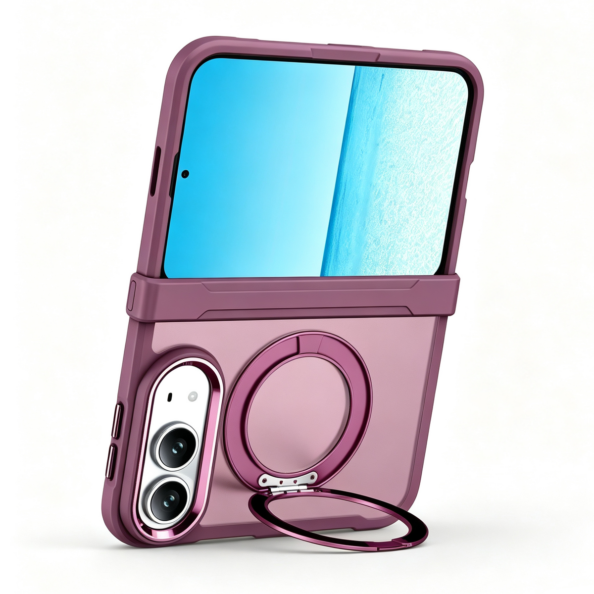 NexTECH® | Full-Cover Drop-Resistant MagSafe Case with 360° Rotating Stand for iPhone Duo