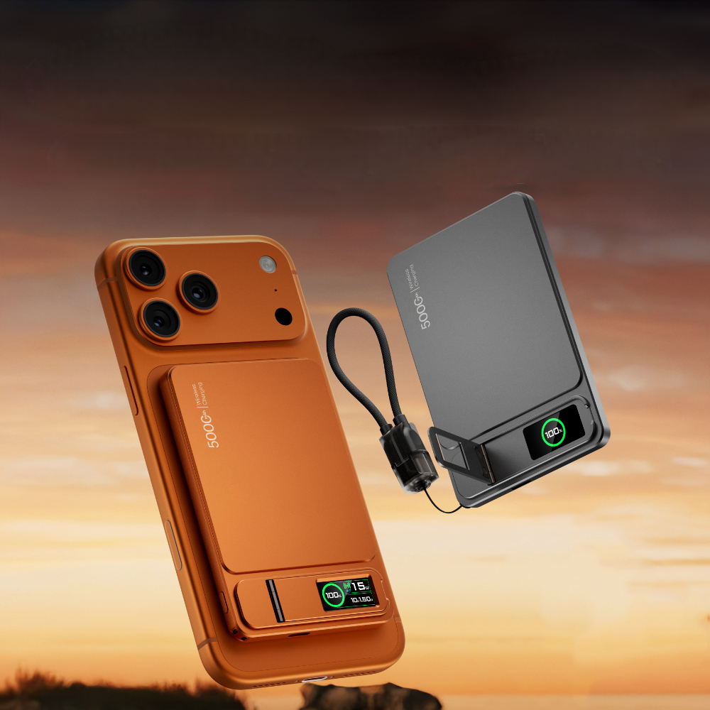 NexTECH® | Ultra-Thin Wireless MagSafe Power Bank with Screen & Stand