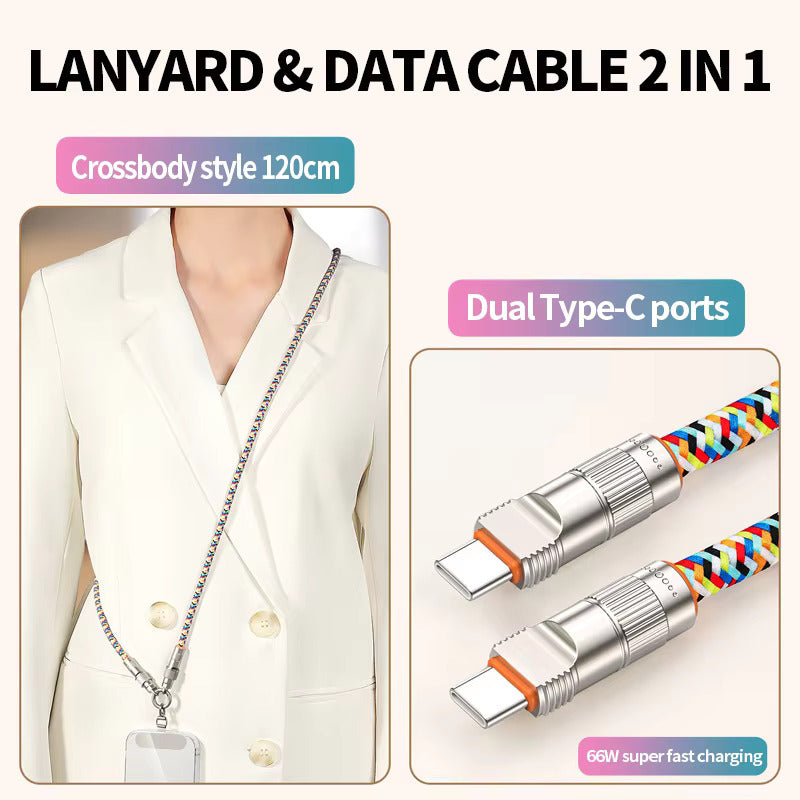NexTECH® | Portable Braided Lanyard/Strap Charging Cable