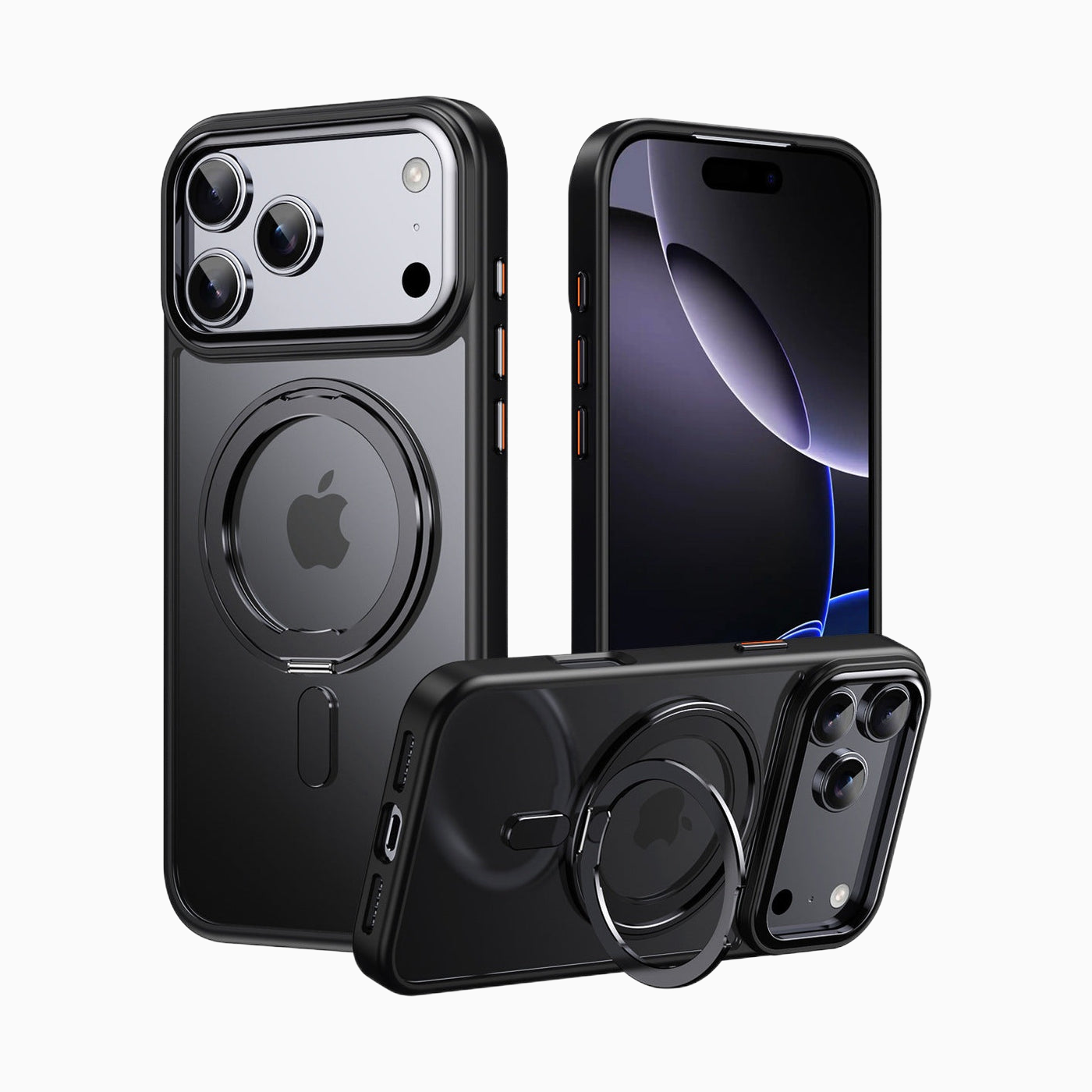 NexTECH® | Magnetic Protective Case with Rotating Stand for iPhone 17 Series