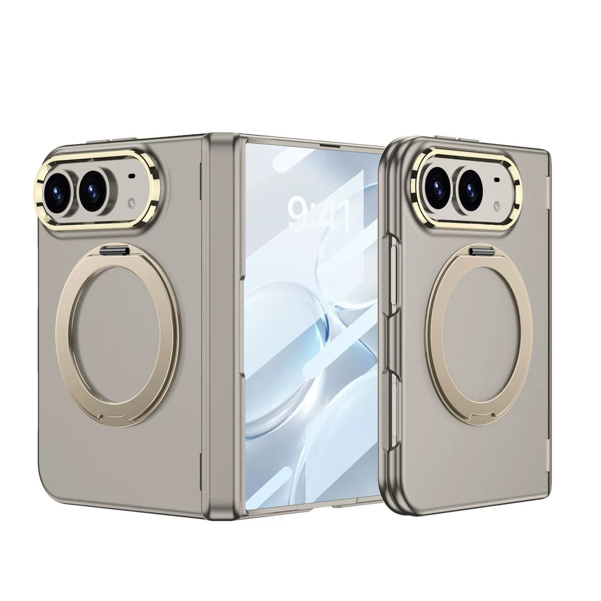 NexTECH® | Full-Cover MagSafe Case with 360° Rotating Ring & Screen Protector for iPhone Duo