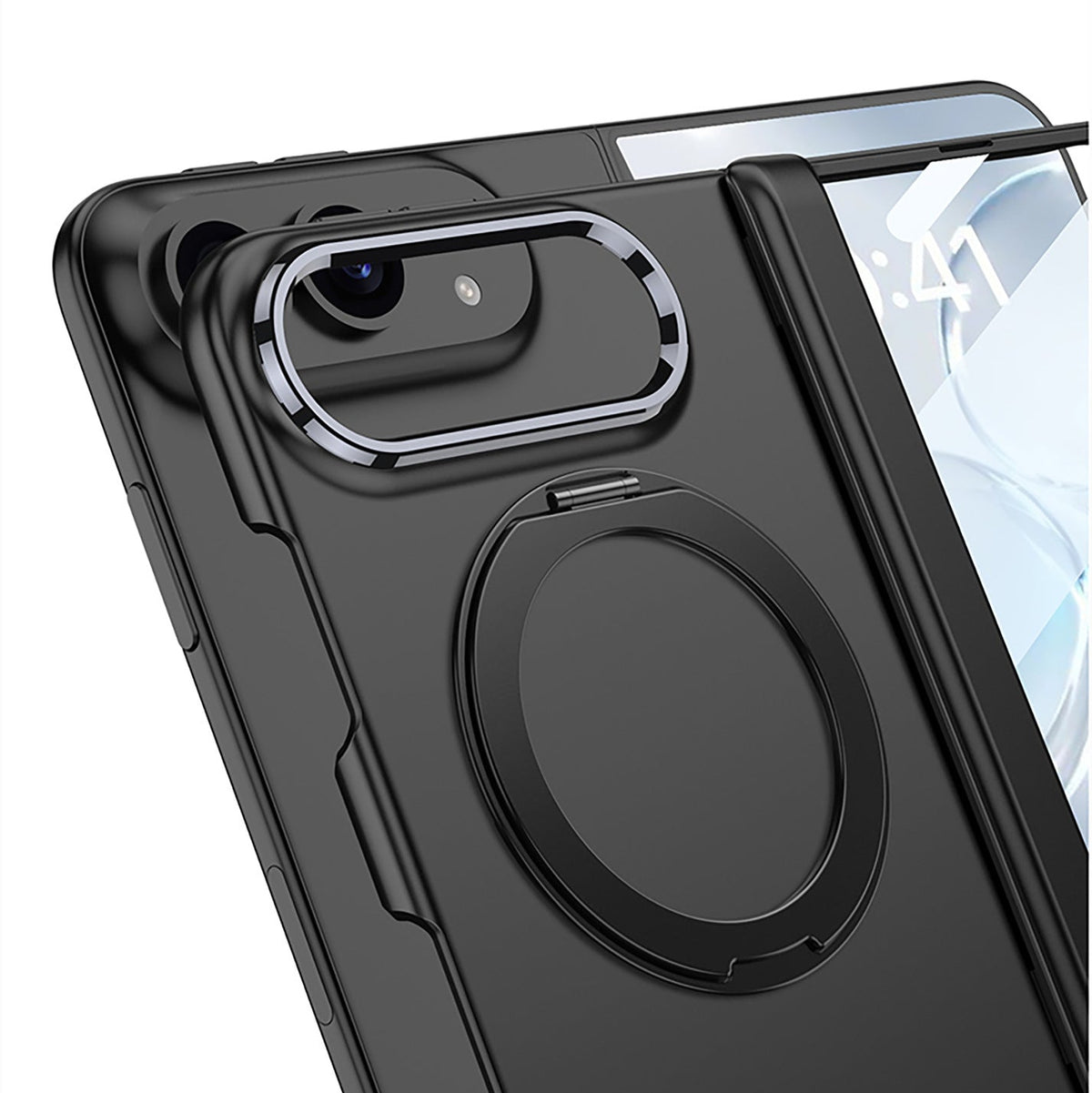 NexTECH® | Full-Cover MagSafe Case with 360° Rotating Ring & Screen Protector for iPhone Duo