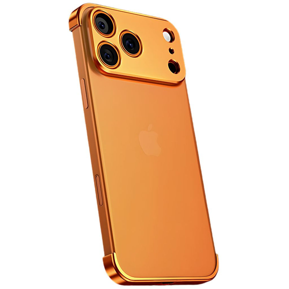NexTECH® | Metal Bezel-Less Shockproof Case with Corner Pads & Lens Protection for iPhone