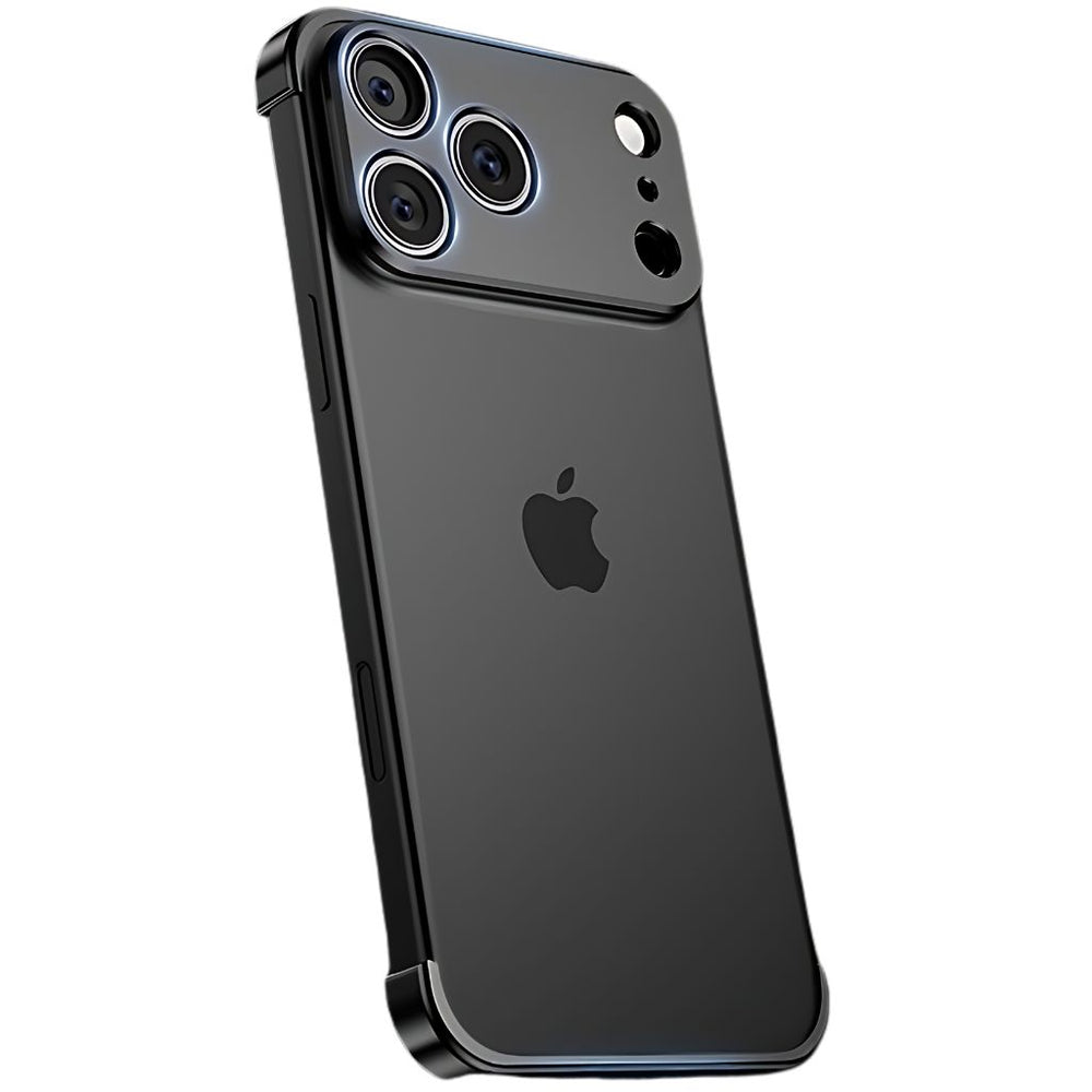 NexTECH® | Metal Bezel-Less Shockproof Case with Corner Pads & Lens Protection for iPhone