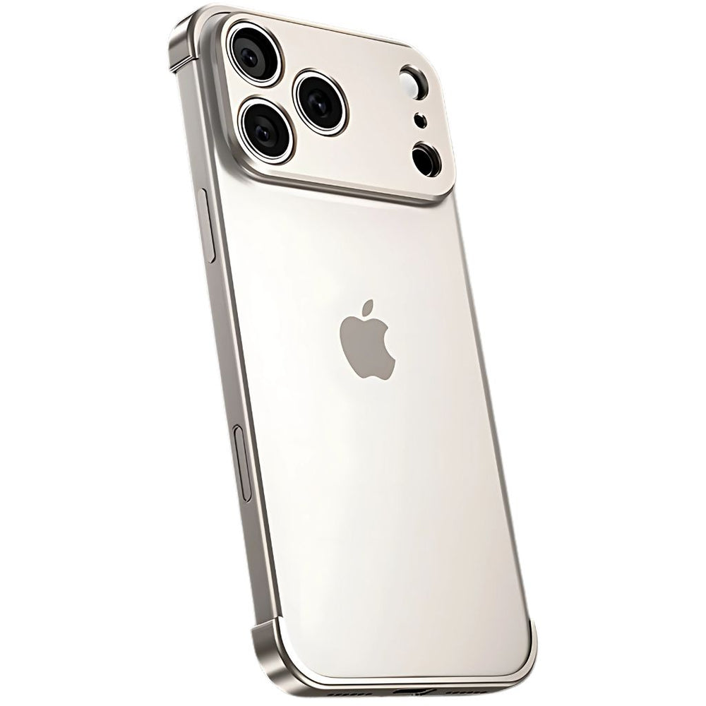 NexTECH® | Metal Bezel-Less Shockproof Case with Corner Pads & Lens Protection for iPhone