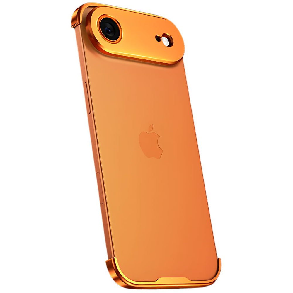NexTECH® | Metal Bezel-Less Shockproof Case with Corner Pads & Lens Protection for iPhone