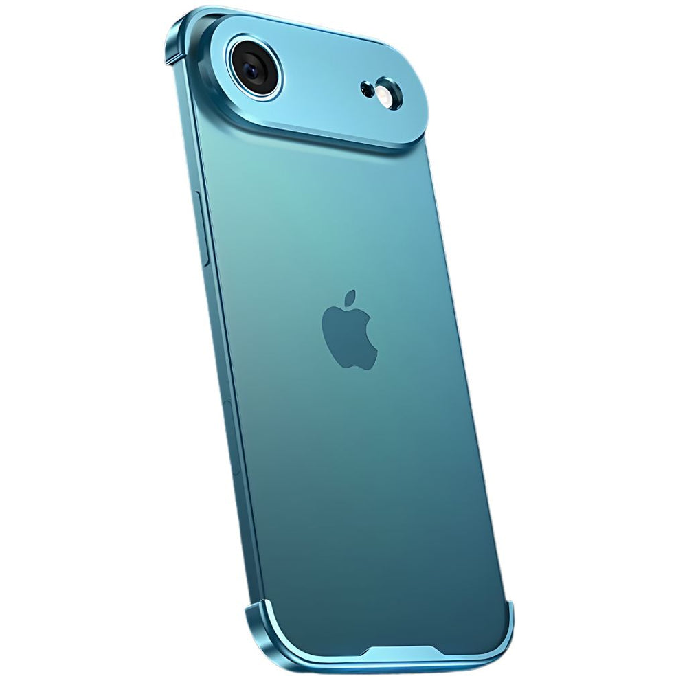 NexTECH® | Metal Bezel-Less Shockproof Case with Corner Pads & Lens Protection for iPhone