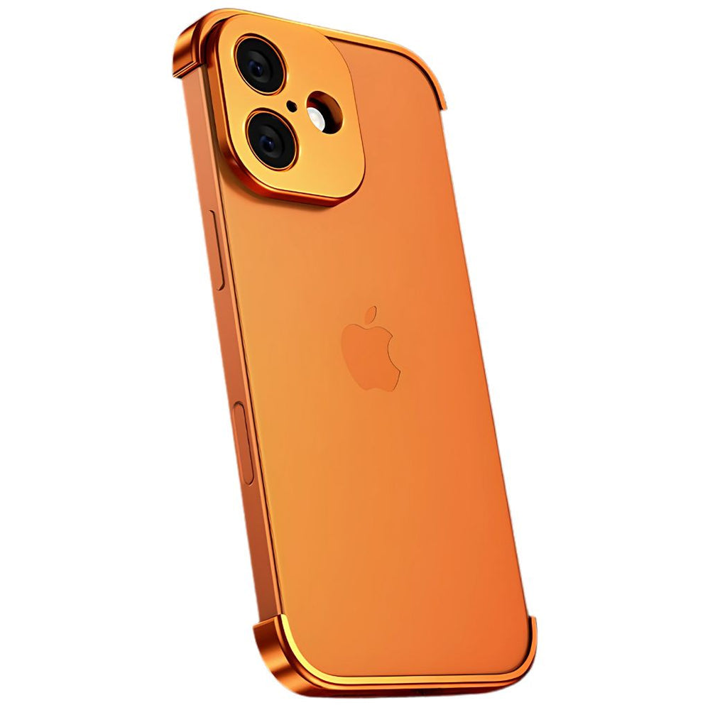 NexTECH® | Metal Bezel-Less Shockproof Case with Corner Pads & Lens Protection for iPhone