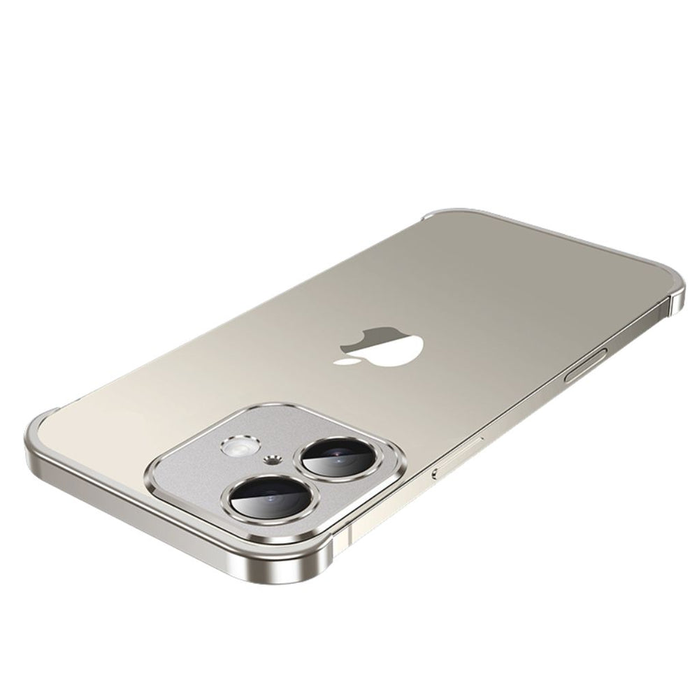 NexTECH® | Metal Bezel-Less Shockproof Case with Corner Pads & Lens Protection for iPhone