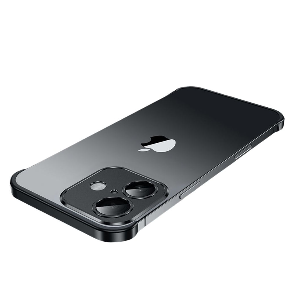 NexTECH® | Metal Bezel-Less Shockproof Case with Corner Pads & Lens Protection for iPhone