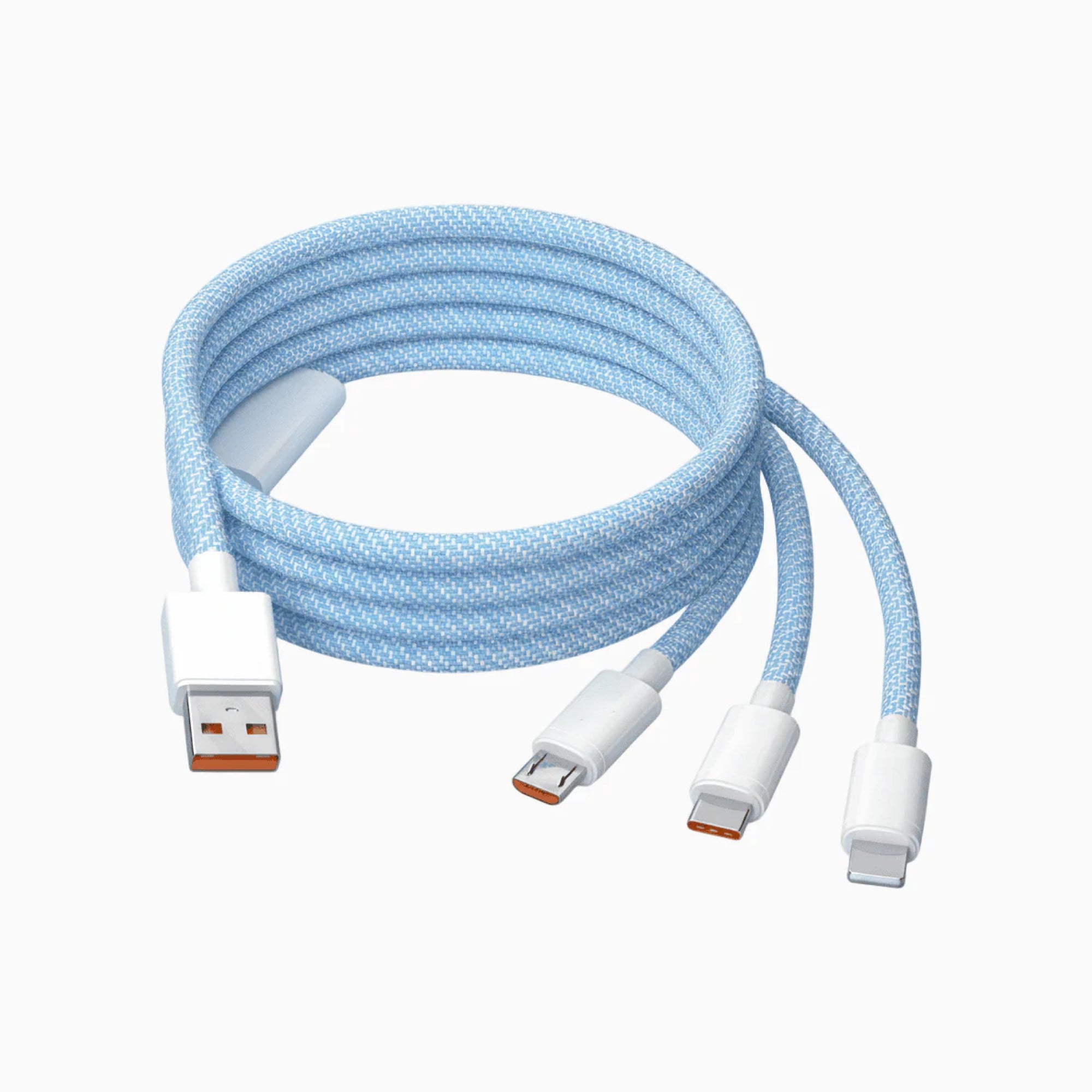 NexTECH® | 3-in-1 Braided Multi-Head Fast Charging Cable