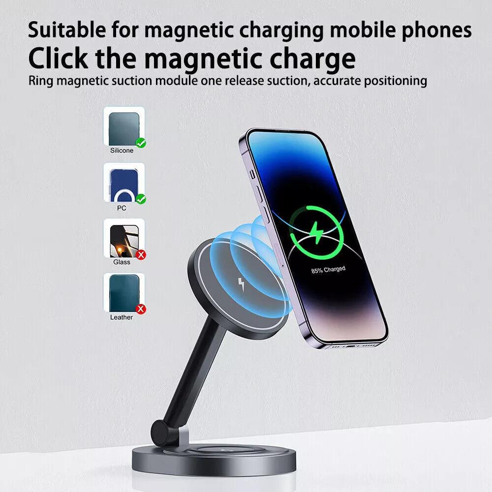 NexTECH® | 2 - in - 1 Foldable Magnetic Wireless Charger - NexTECHCJYD191411901AZ