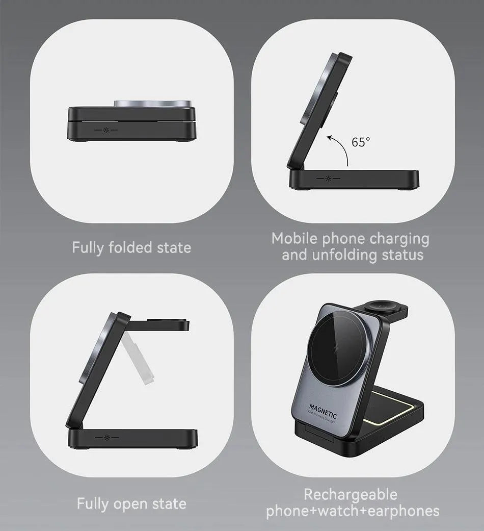 NexTECH® |  3-in-1 Foldable Wireless Charger for MagSafe
