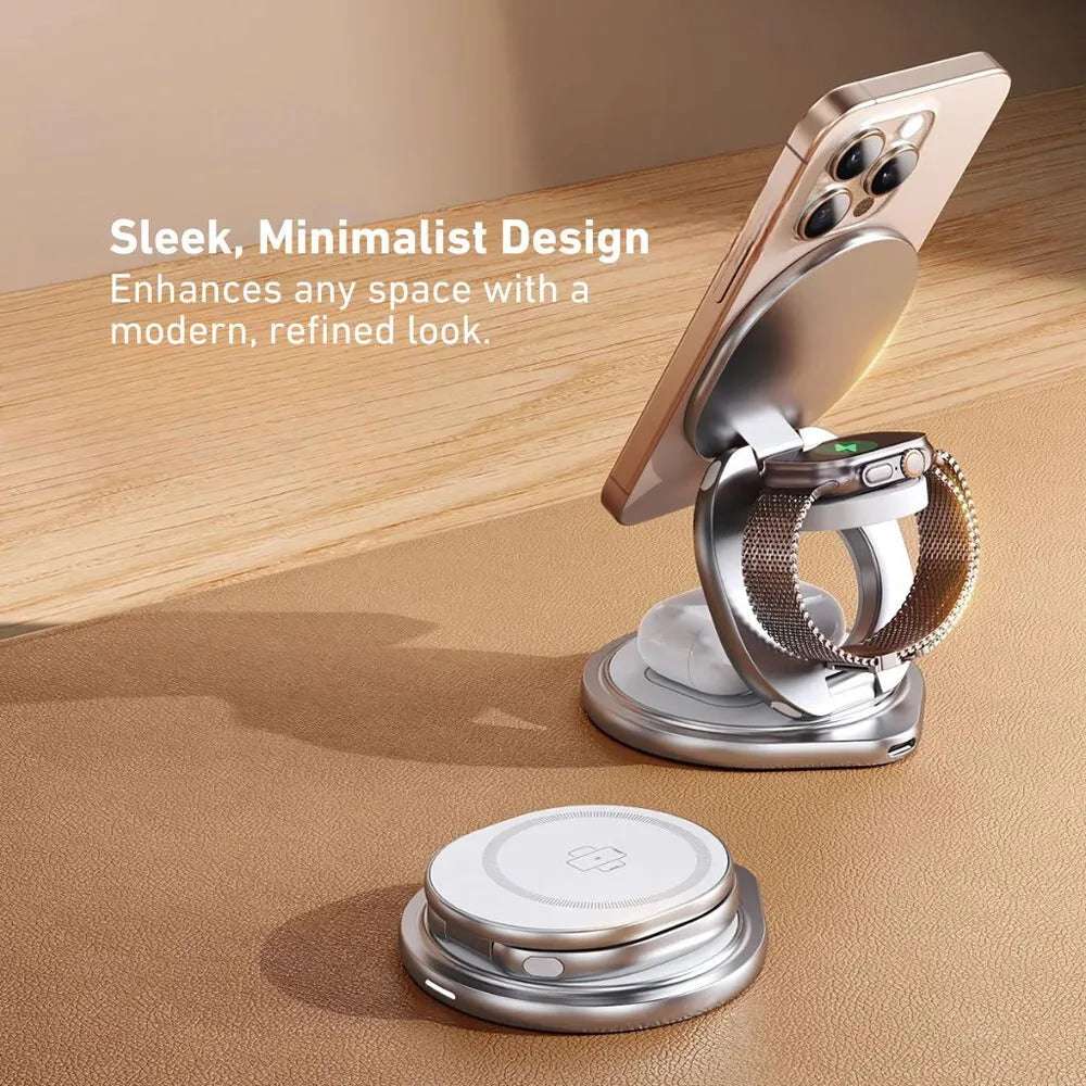 NexTECH® | 3 - in - 1 Foldable Wireless Charger - NexTECHCJSJ192013202BY