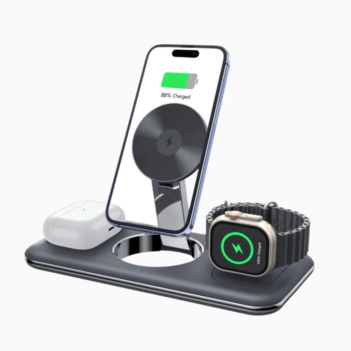 NexTECH® | 3 - in - 1 Foldable Wireless Charger - NexTECHCJSJ192460402BY