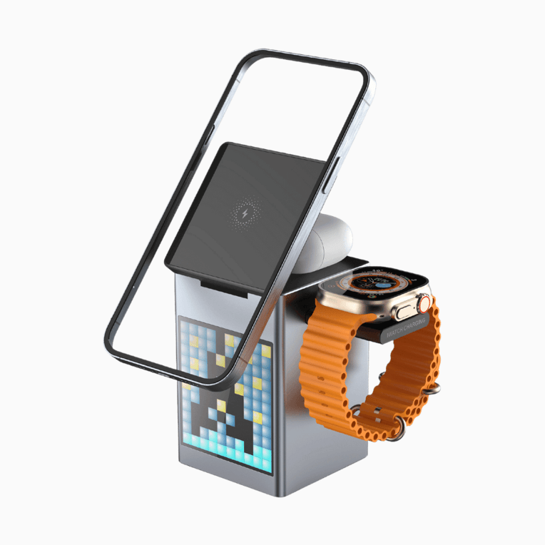 NexTECH® | 3 in 1 Magnetic Charger with Alarm Clock & Bluetooth Speaker - NexTECHCJYD210532801AZ