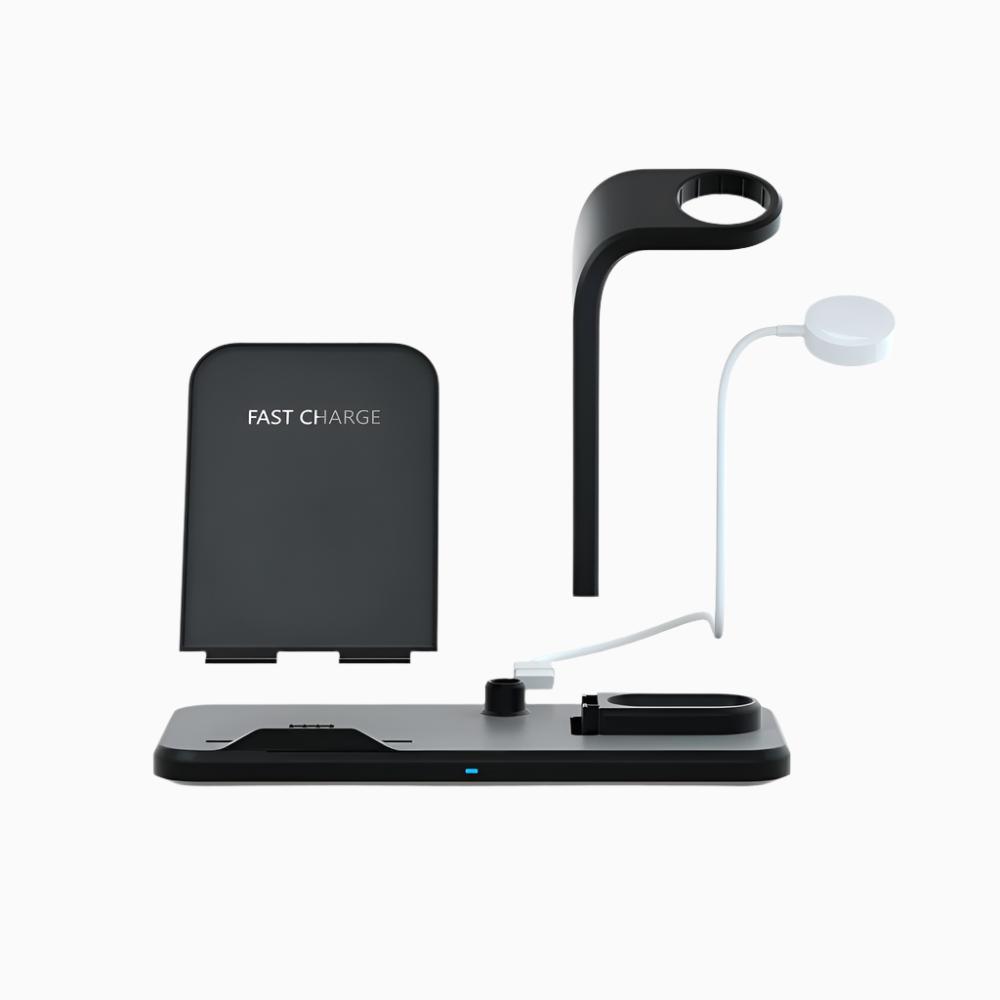 NexTECH® | 4 - in - 1 MagSafe Wireless Charging Stand for Apple Devices - NexTECHCJSJSJSJ00733 - Black
