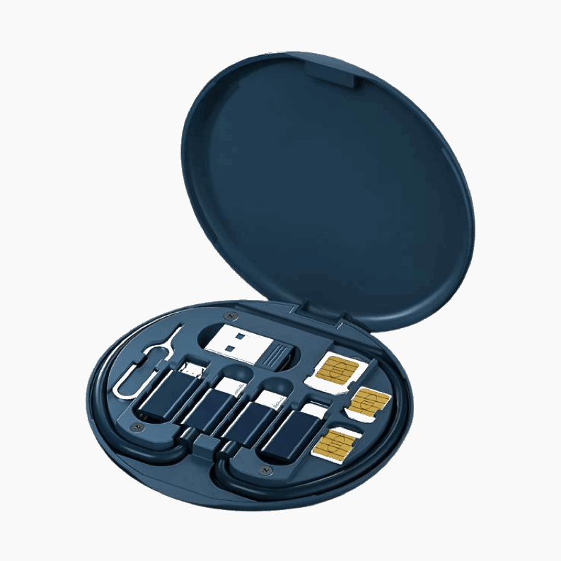60W 8-in-1 Compact Data Cable Box for Travel & Daily Use | NexTECH