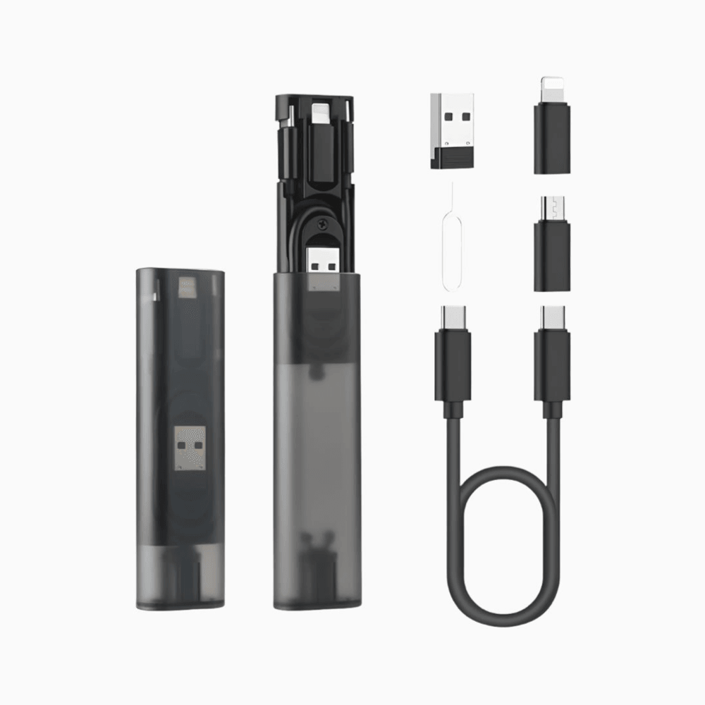 NexTECH® | Multifunctional 8 - in - 1 Data Cable Digital Box with SIM & SD Card Storage - NexTECHCJYD189818504DW