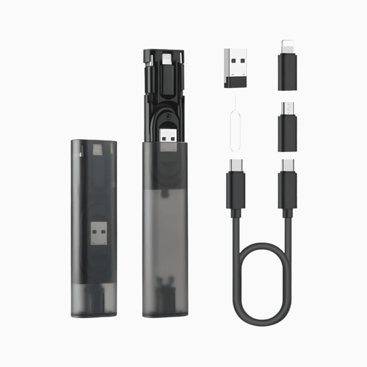 NexTECH® | Multifunctional 8 - in - 1 Data Cable Digital Box with SIM & SD Card Storage - NexTECHCJYD189818504DW