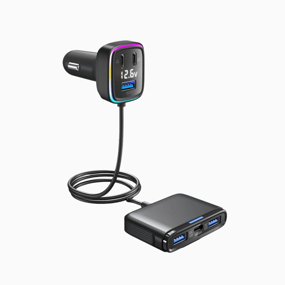 NexTECH® | Multifunctional Extended Car Charger with 115W High - Power Output - NexTECHCJYD203747301AZ
