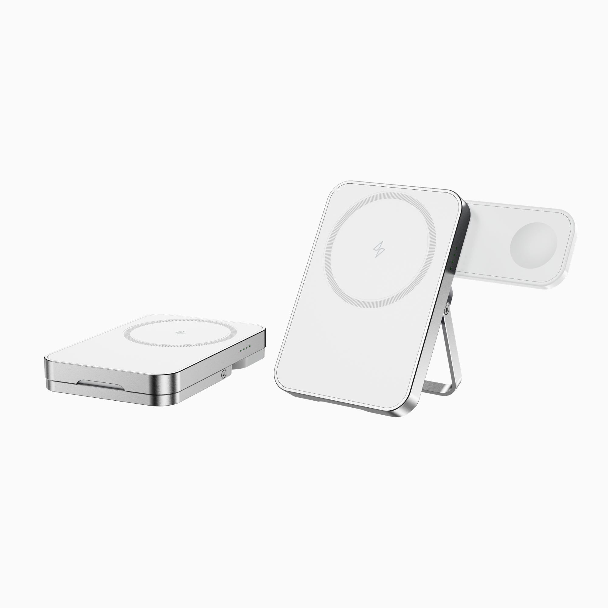 スマホアクセサリー MATECH Super Slim Wireless Power Bank NexTECH Slim Metal MagSafe Power Bank with Watch Charging & Stand
