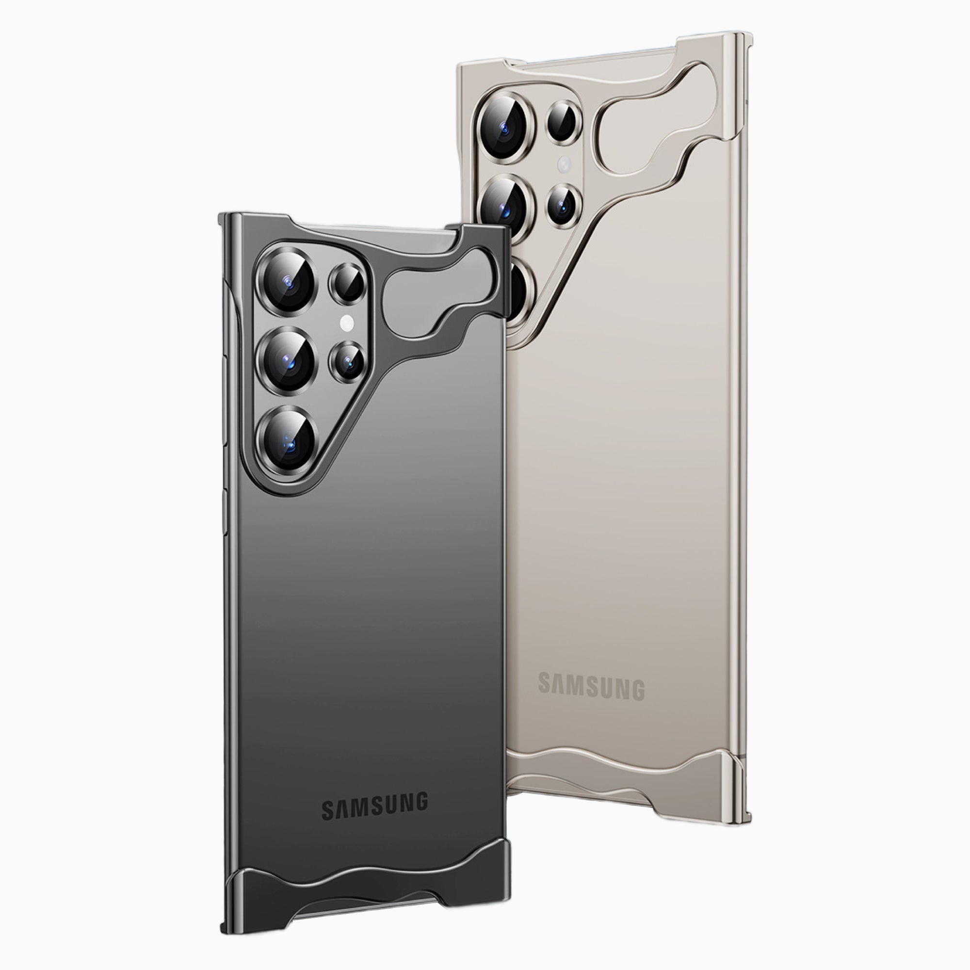 NexTECH® | Bezel-less Anti-Drop Case with Metal Corner Pads for Samsung Galaxy